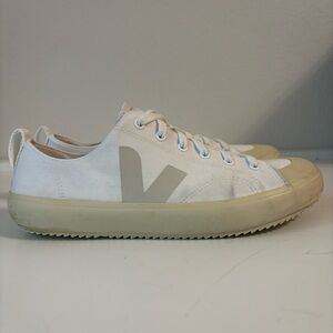 Veja Shoes Men Size 11 Wata II Low White Pierre Canvas Lace Up Casual Sneaker